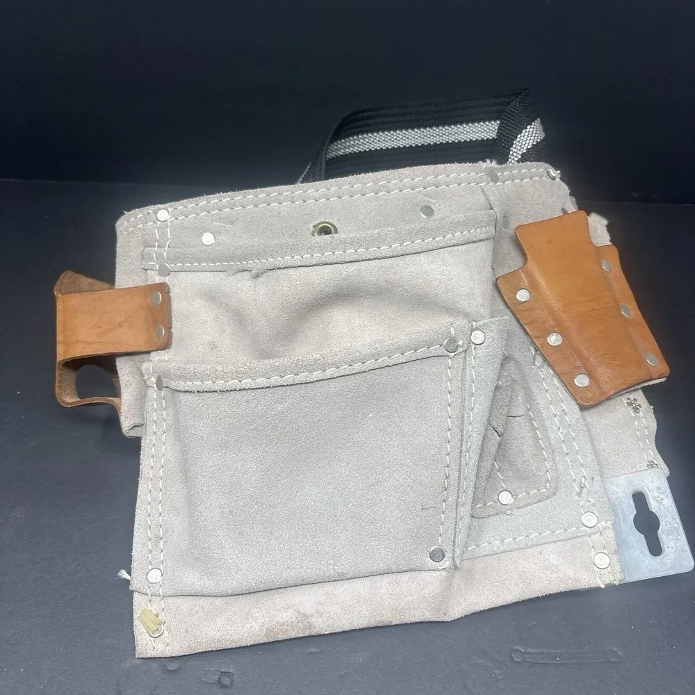 Vintage Sears 937528 Suede Leather Carpenter Tool Belt Apron Pouch